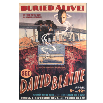 Buried Alive Autographed Poster (Limited Edition) by David Blain