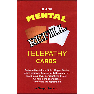Refill (BLANK) Mental Telepathy Cards by Chazpro Magic - Trick