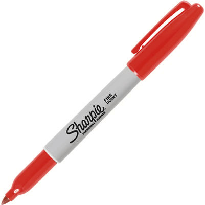 SHARPIE MARKER RED