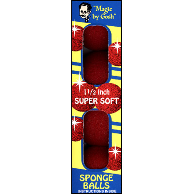 1.5" 4 Super Soft Sponge Balls (Red) - Trick