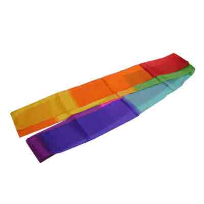 4"x3m Multicolor Silk Streamer