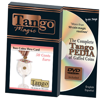 Two Coins Thru Card (w/DVD)(E0016) (50 cent Euro) by Tango - Tri