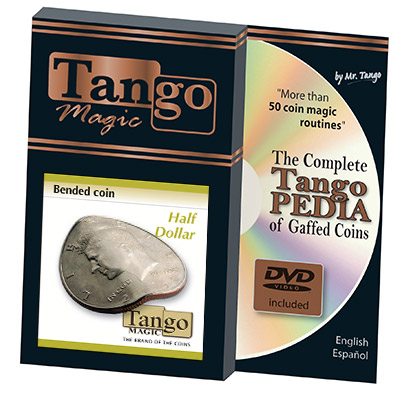 Bended Coin (Half Dollar w/DVD)(D0098) by Tango - Trick