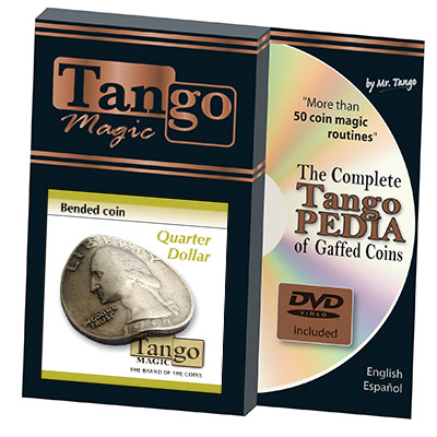 Bended Coin (Quarter Dollar w/DVD)(D0097) by Tango - Trick