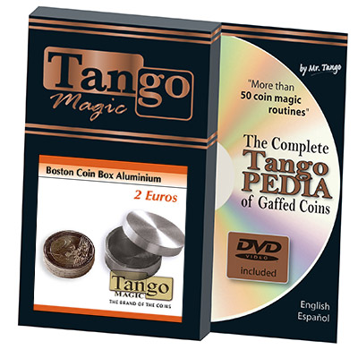 Boston Coin Box (2 Euro Aluminum w/DVD) by Tango -Trick (A0006)