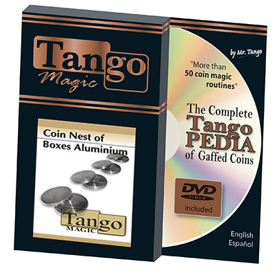 Coin nest of Boxes (Aluminum w/DVD) by Tango - Trick (A0021)