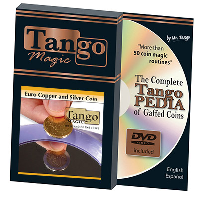Euro Copper And Silver Coin (2e and 50c w/DVD)(E0054)Tango-Trick