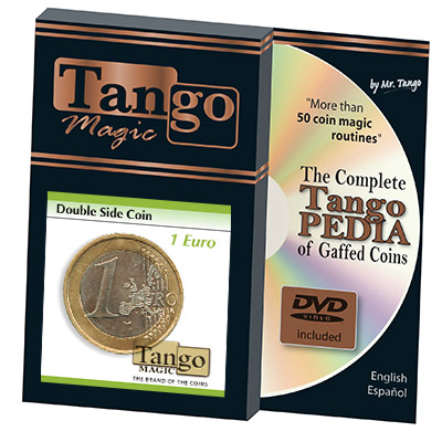 Double Sided Coin (1 Euro w/DVD) (E0026) by Tango - Trick