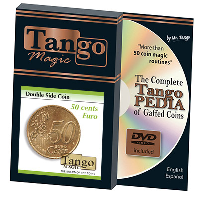 Double Sided Coin (50 cent Euro w/DVD) (E0025) by Tango - Trick