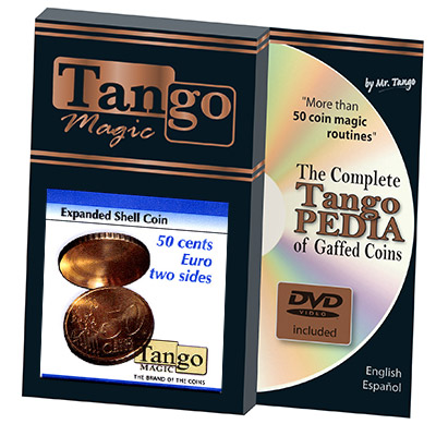 Expanded Shell Coin 50 Cent Euro (Two Sides w/DVD) by Tango - Tr