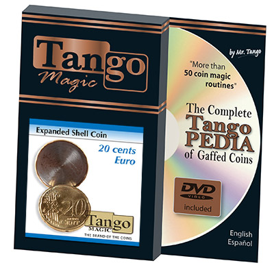 Expanded Shell Coin (20 Cent Euro w/DVD) by Tango Magic - Trick