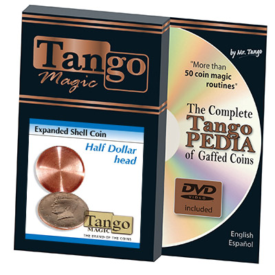 Expanded Shell Half Dollar (Head w/DVD) D0001 by Tango - Trick