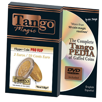 Flipper Coin Pro 2 Euro/50 cent Euro (w/DVD)by Tango -Trick (E00