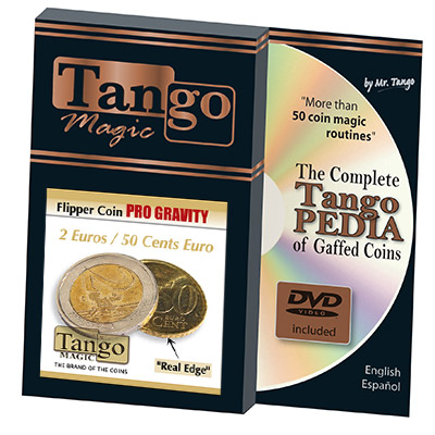 Flipper Coin Pro Gravity 2 Euro/50 cent (w/DVD)by Tango -Trick (