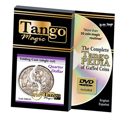 Folding Quarter dollar (Single cut w/DVD) (D0121) by Tango - Tri