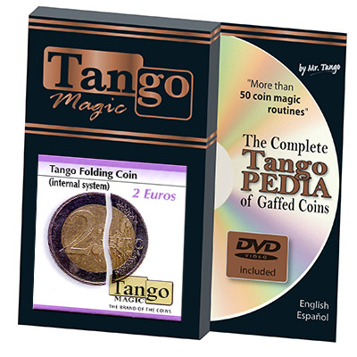 Tango Folding Coin 2 Euro Internal System (w/DVD) by Tango-Trick - Click Image to Close