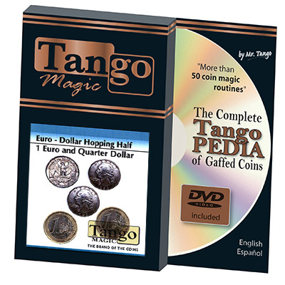 Euro-Dollar Hopping Half (1 Euro and Quarter Dollar w/DVD) by Ta - Click Image to Close