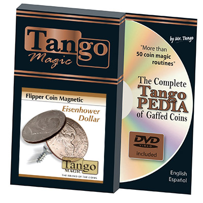 Magnetic Flipper Coin Eisenhower Dollar (w/DVD)(D0041) by Tango
