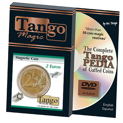 Magnetic 2 Euro coin (w/DVD) E0021 by Tango - Trick