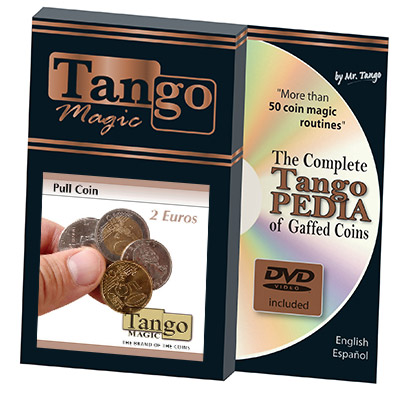 Pull Coin (2 Euro w/DVD) by Tango Magic -Trick (E0047)
