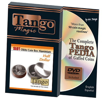 Slot Okito Box Half Dollar Aluminum (w/DVD) by Tango -Trick (A00