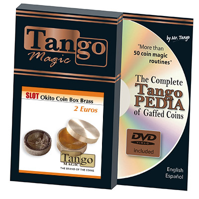 Slot Okito Coin Box Brass 2 Euro (w/DVD) by Tango - Trick (B0017