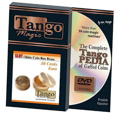 Slot Okito Coin Box Brass 50cent Euro (w/DVD) by Tango -Trick (B
