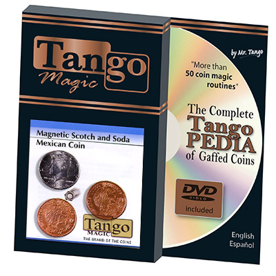Scotch and Soda Magnetic Mexican Coin (w/DVD) (D0052) by Tango -