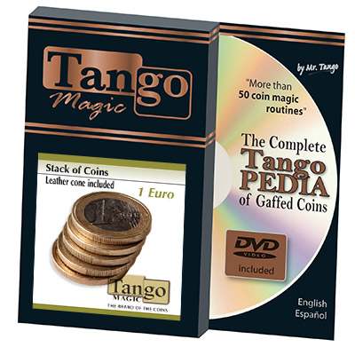 Stack of Coins (1 Euro w/DVD) by Tango Magic - Trick (E0052)