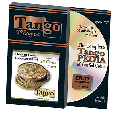 Stack of Coins 50 cent Euro (w/DVD) by Tango - Trick (E0051)