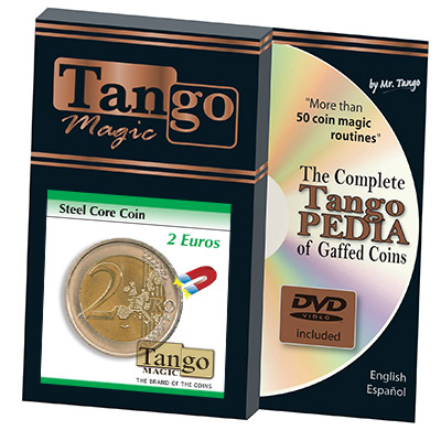Steel Core Coin (2 Euro w/DVD)E0024 by Tango - Trick