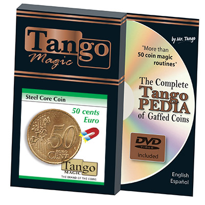 Steel Core Coin (50 Cent Euro w/DVD) by Tango -Trick (E0022)