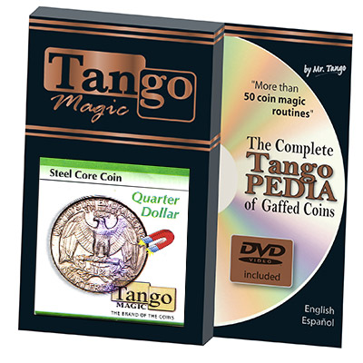 Steel Core Coin US Quarter Dollar (w/DVD) (D0030) by Tango -Tric