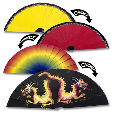 Color Changing Dragon Fan 5"- Trick