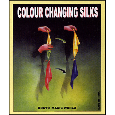 Color Changing Silks 12 Inches (Pure Silk) by Uday - Trick