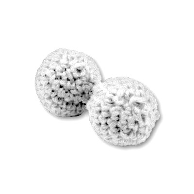Chop Cup Balls 3/4 inch White (Set of 2) by Morrissey Magic - Tr