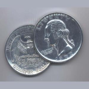Real Quarter Coin