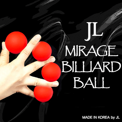 2 Inch Mirage Billiard Balls by JL (RED, 3 Balls and Shell) - Tr
