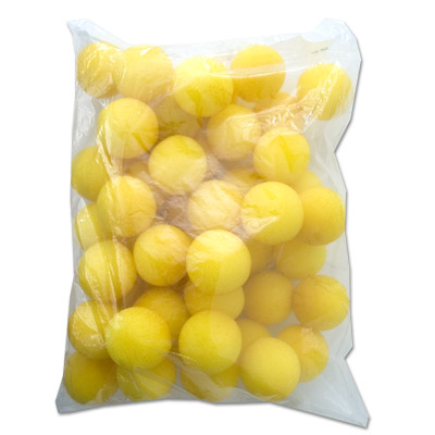 1.5" 50 Super Soft Sponge Balls (Yellow) - Trick