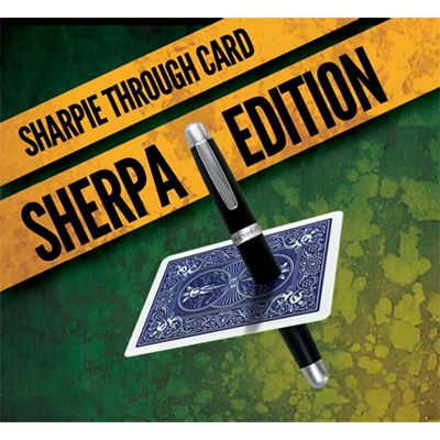 Sharpie Through Card SHERPA Version (DVD and Gimmick) Blue by Al