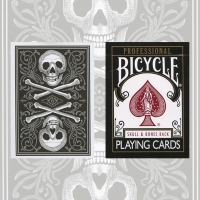 Skull and Bones Deck (Black)Cambric finish by Conjuring Arts Re