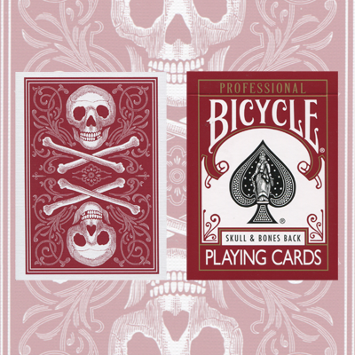 Skull and Bones Deck (Red)Cambric finish by Conjuring Arts Rese