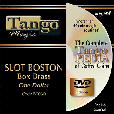 Slot Boston Coin Box (BRASS w/DVD)(B0030) One Dollar by Tango Ma