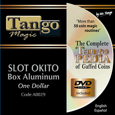 Slot Okito Coin Box (Aluminum w/DVD)(A0029) One Dollar by Tango