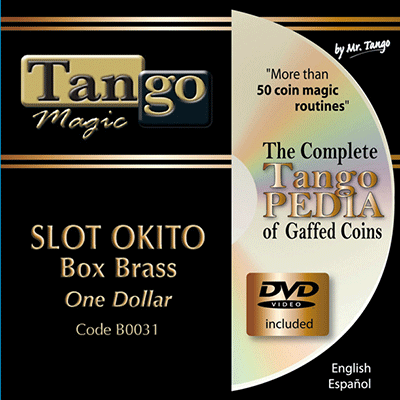 Slot Okito Coin Box (BRASS w/DVD)(B0031) One Dollar by Tango Mag