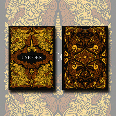 Unicorn Playing cards (Copper) by Aloy Design Studio USPCC - Tri